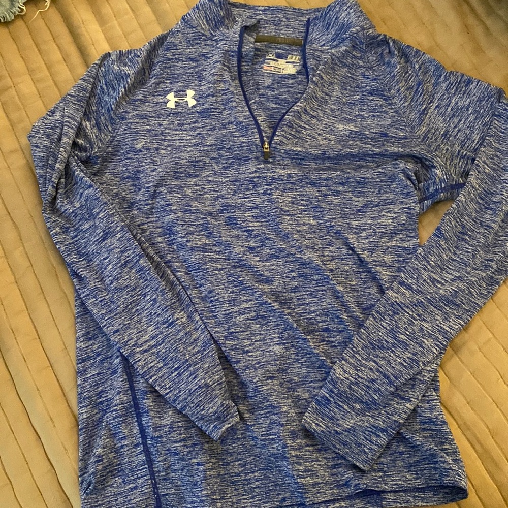 Blue and white active long sleeve